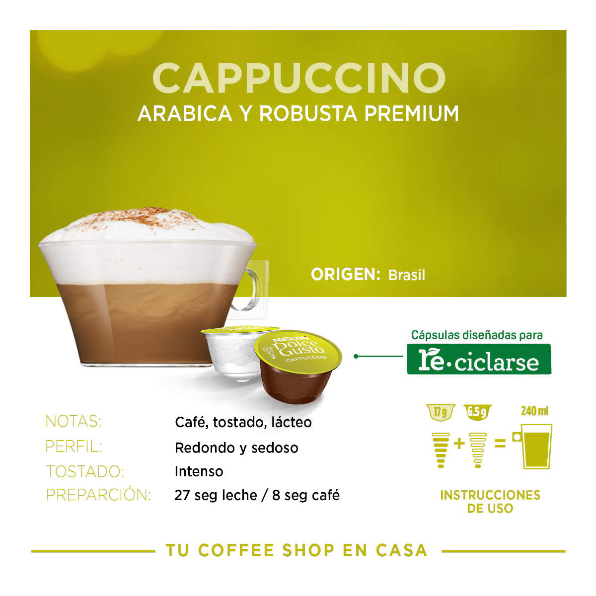 Café Cappuccino 16 Cápsulas