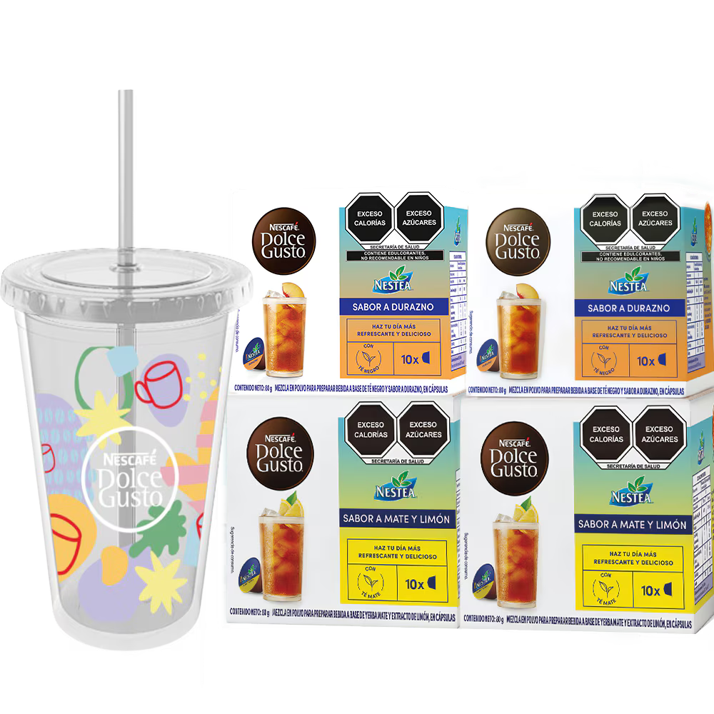 Combo Nestea® - 4 cajas + vaso de regalo utilizando el cupón NESTEAVASO1